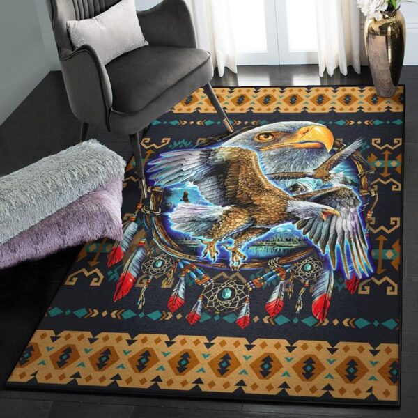 america lovers washable area rugs native american eagle rug home decor